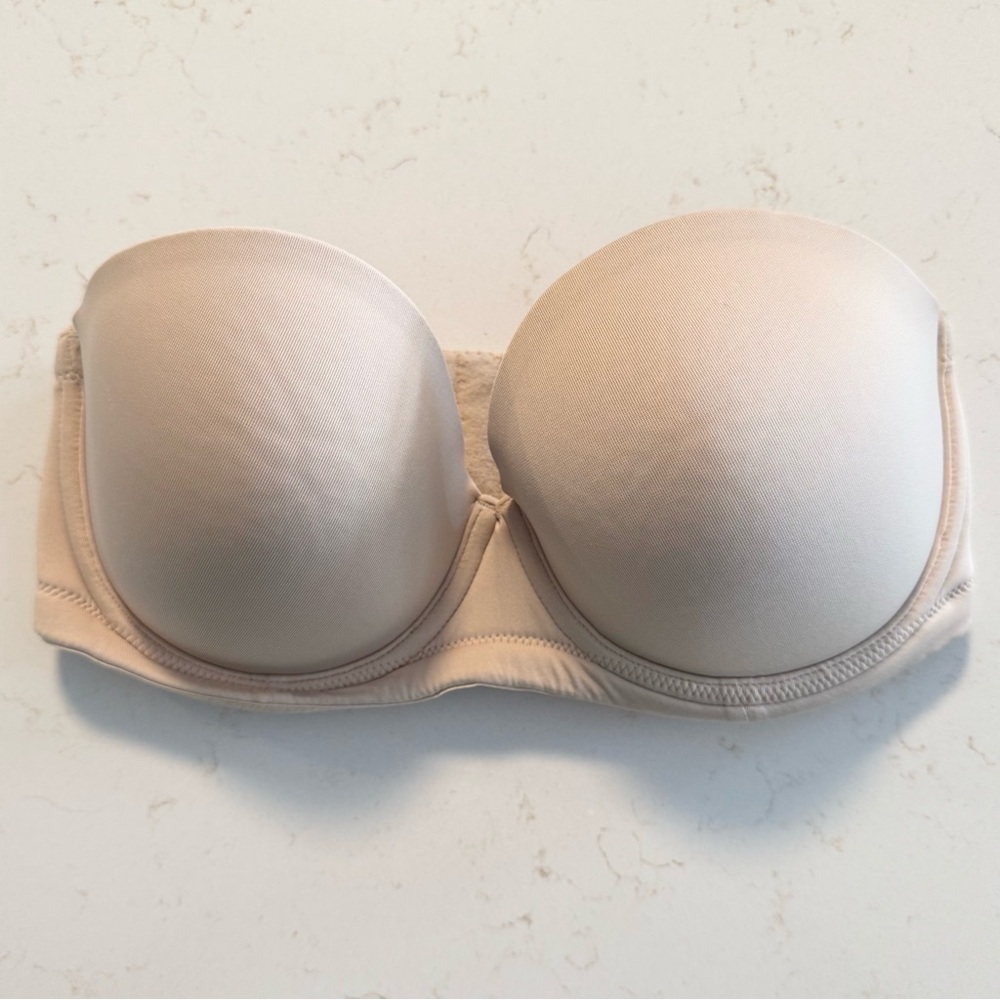 Wacoal Strapless Full Bust Underwire Bra Naturally Nude 32DD Strapless